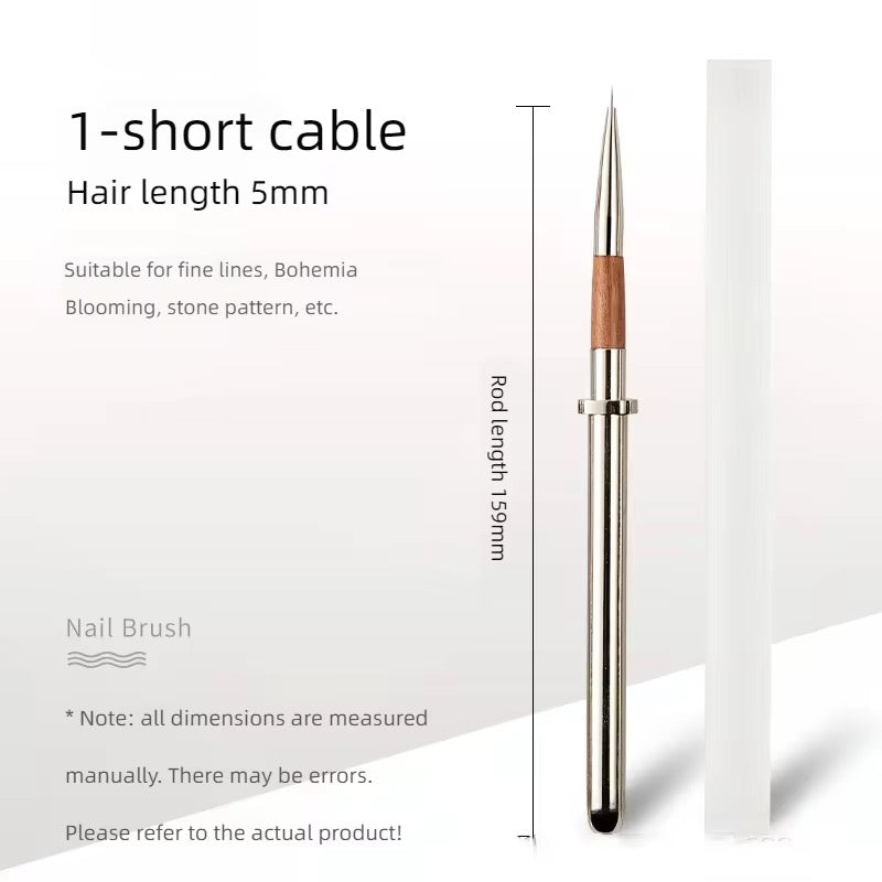 Luxury Nail Brush with Wooden Box (13 Brushes)