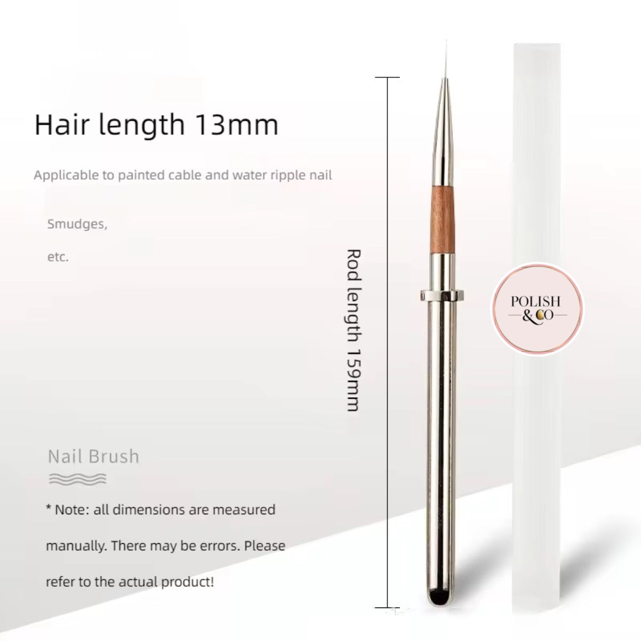 Luxury Nail Brush with Wooden Box (13 Brushes)