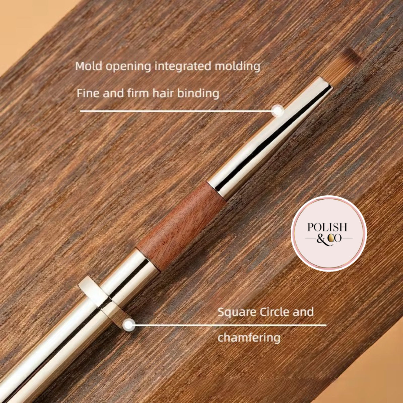 Luxury Nail Brush with Wooden Box (13 Brushes)