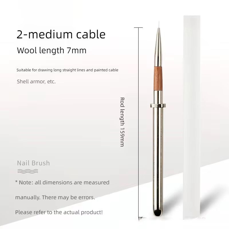 Luxury Nail Brush with Wooden Box (13 Brushes)