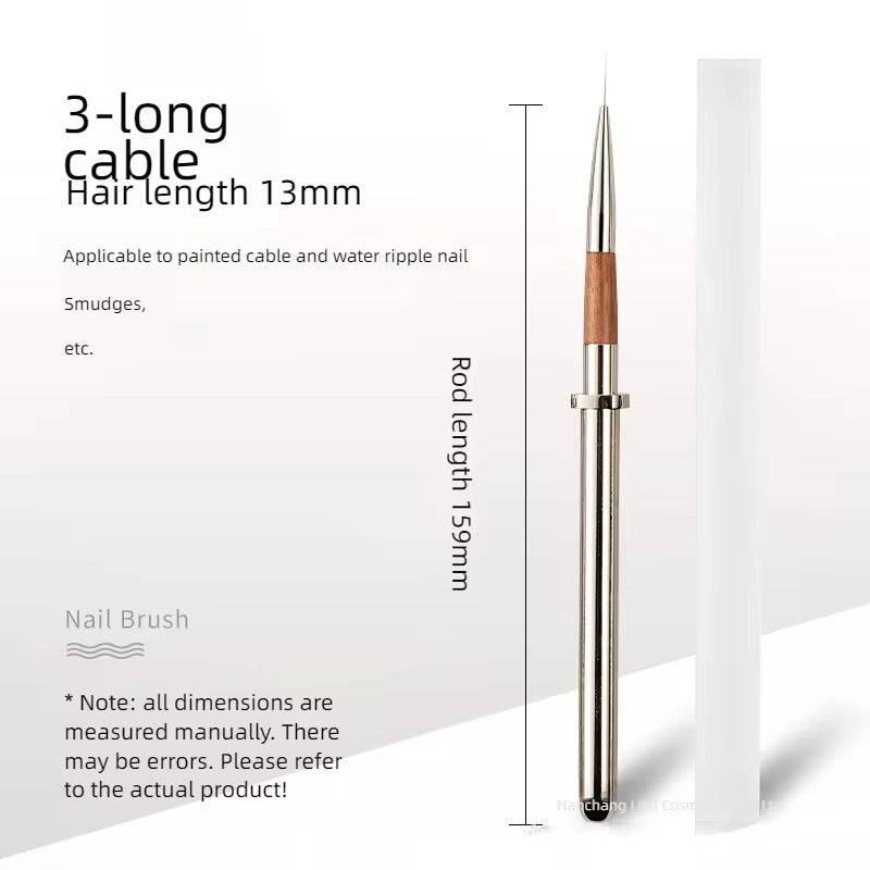 Luxury Nail Brush with Wooden Box (13 Brushes)