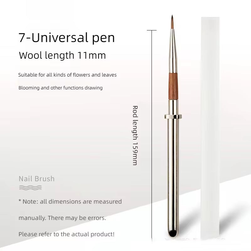 Luxury Nail Brush with Wooden Box (13 Brushes)