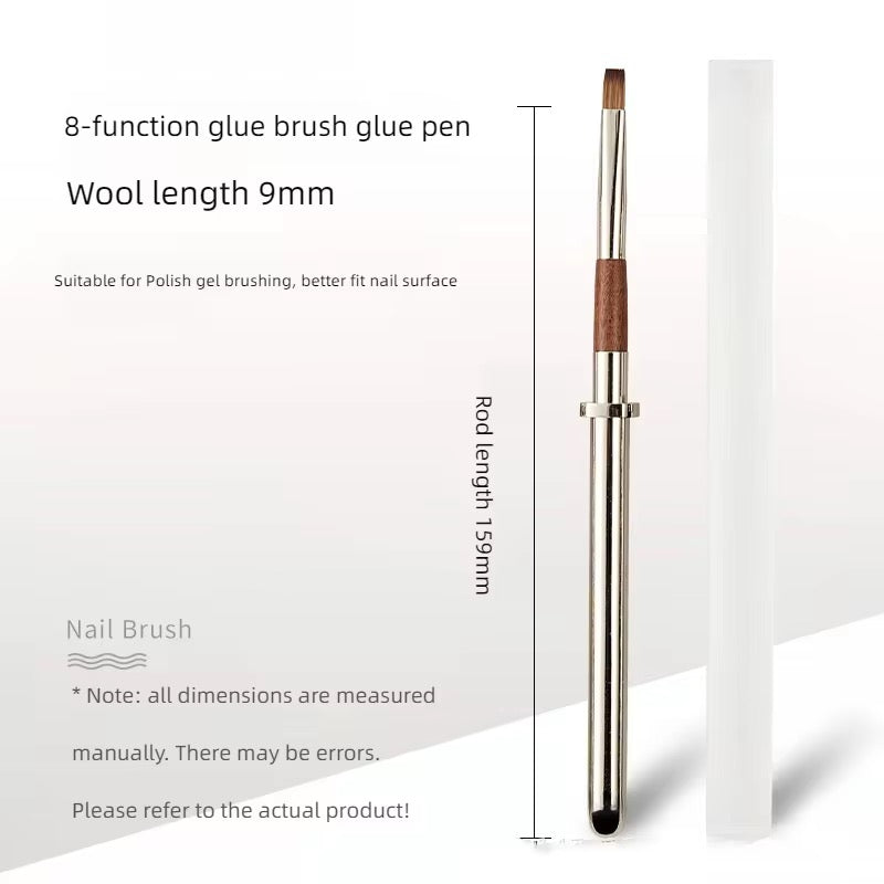 Luxury Nail Brush with Wooden Box (13 Brushes)