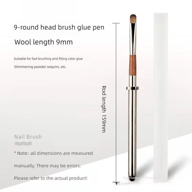 Luxury Nail Brush with Wooden Box (13 Brushes)