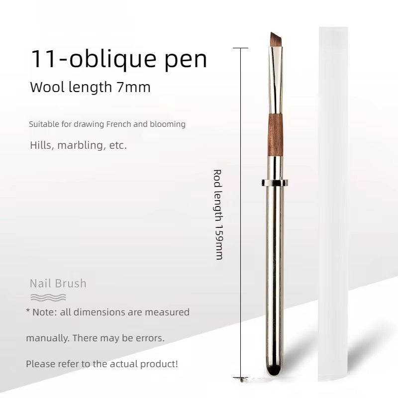 Luxury Nail Brush with Wooden Box (13 Brushes)