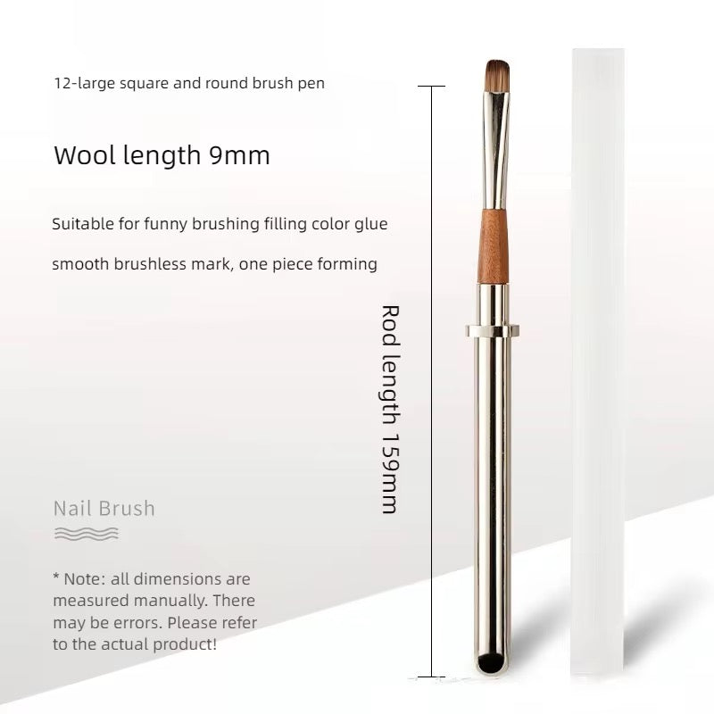 Luxury Nail Brush with Wooden Box (13 Brushes)